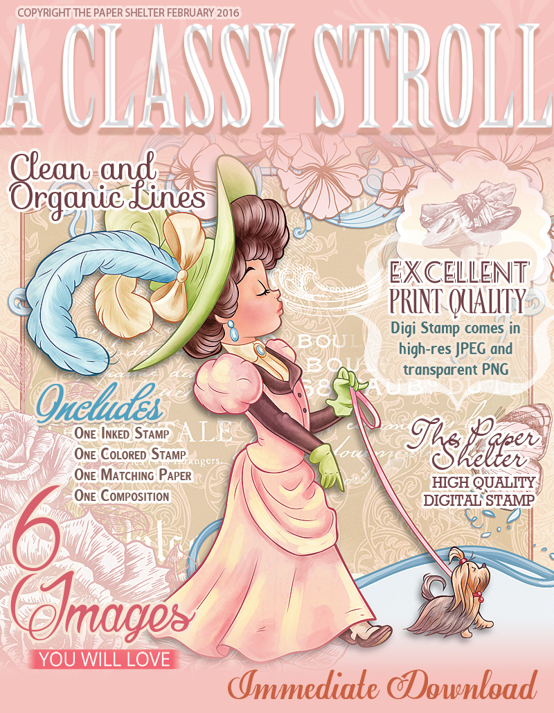 A Classy Stroll - Digital Stamp - Click Image to Close