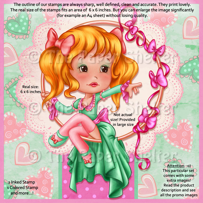 Acrobat Little Doll - Digital Stamp - Click Image to Close