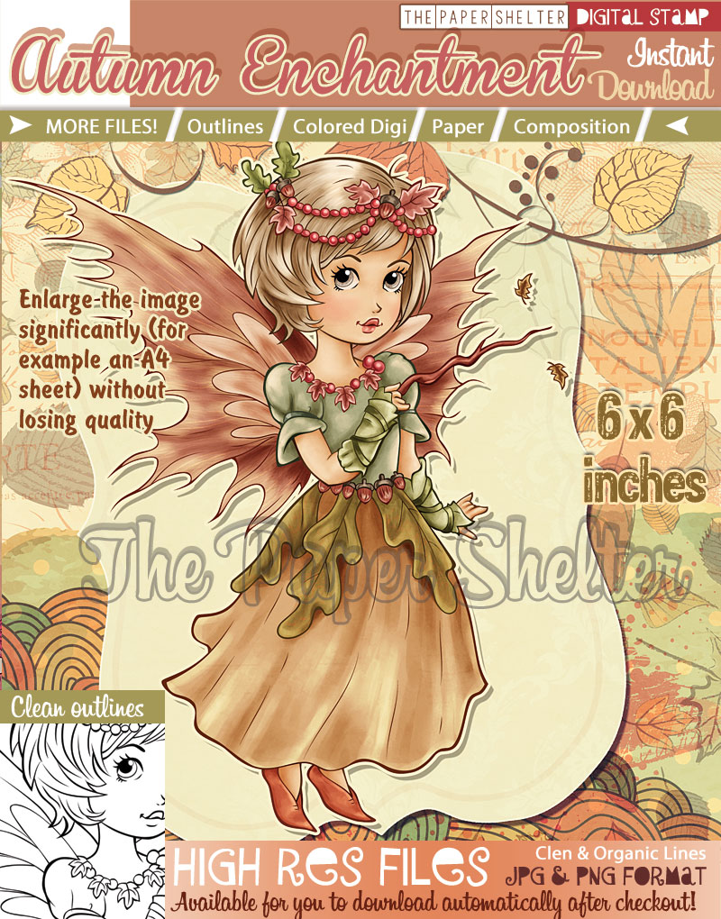 Autumn Enchantment - Digital Stamp - Click Image to Close