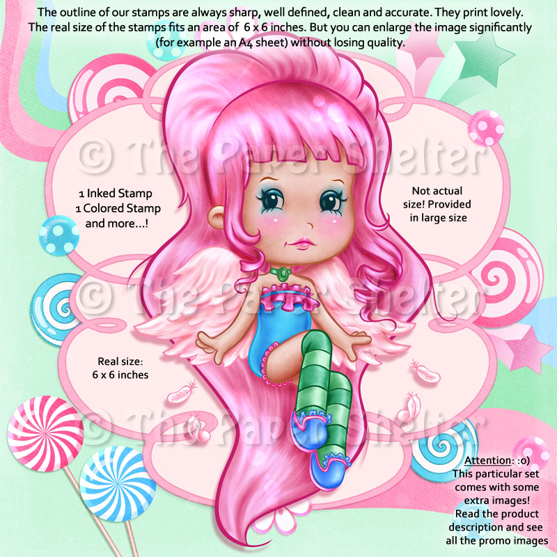 Candy Angel - Digital Stamp - Click Image to Close