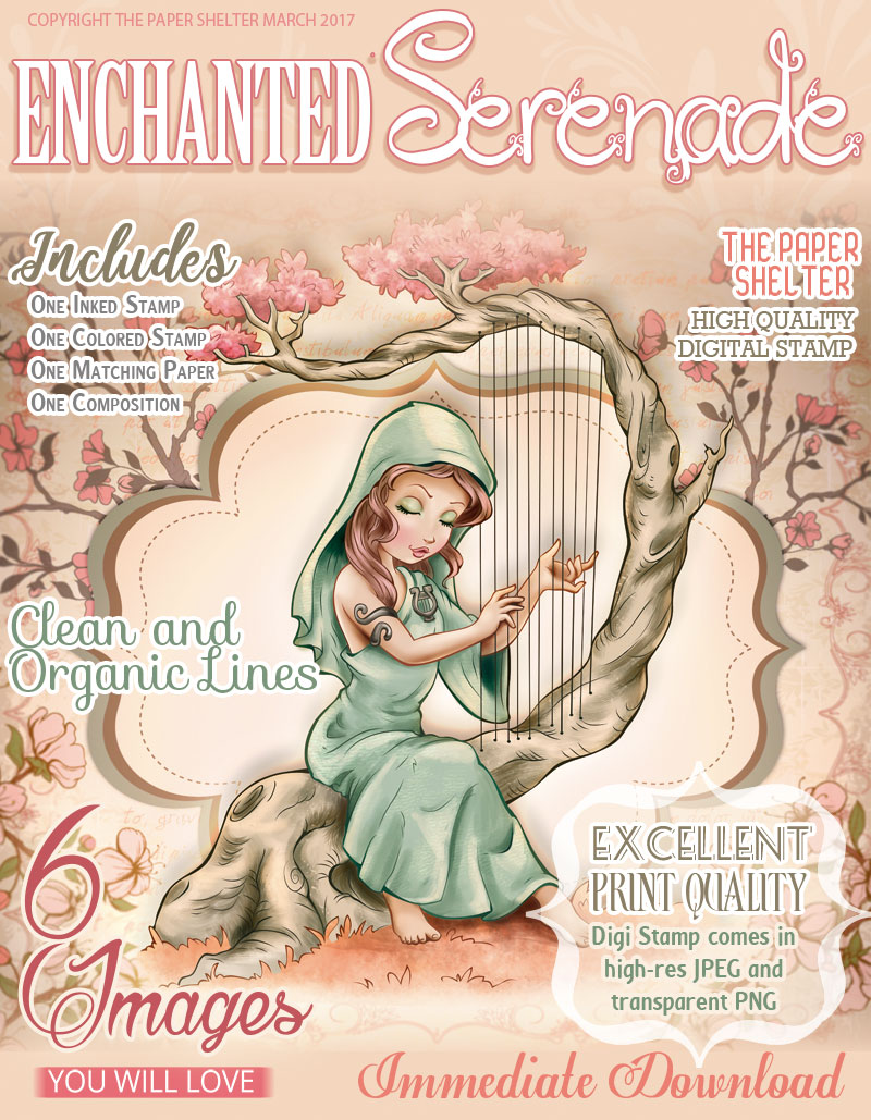 Enchanted Serenade - Digital Stamp - Click Image to Close