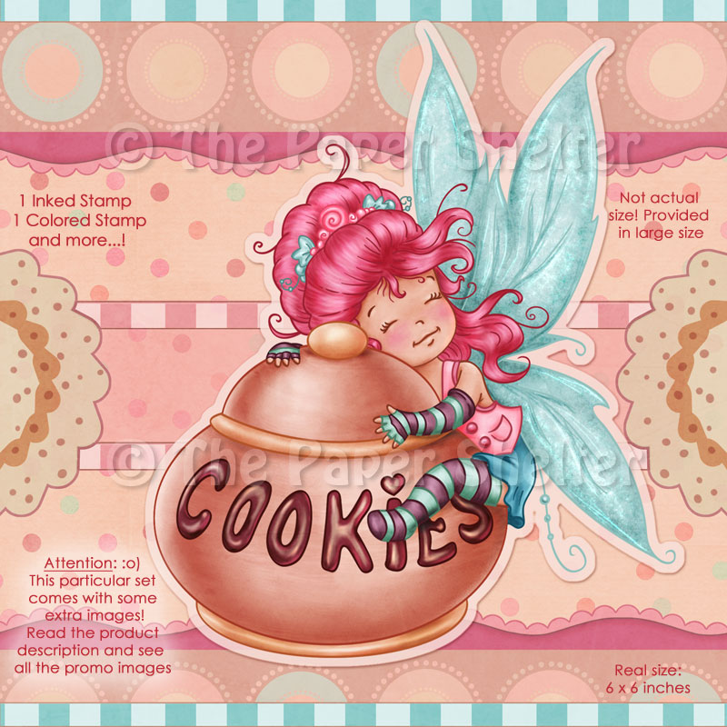 The Fairy of the Cookies - Digital Stamp - Click Image to Close