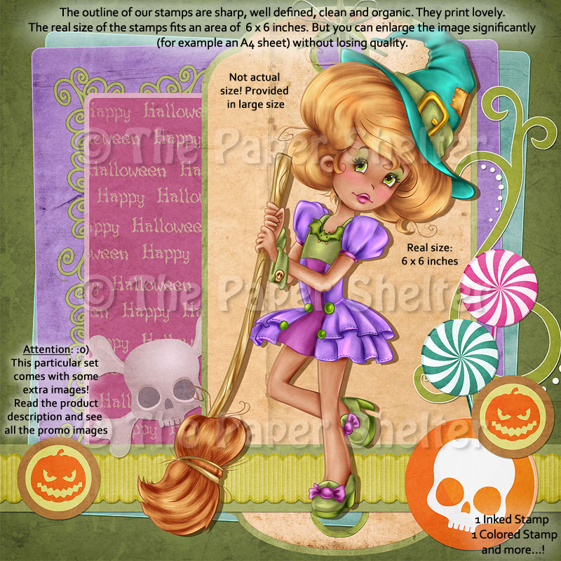 Miss Halloween - Digital Stamp - Click Image to Close