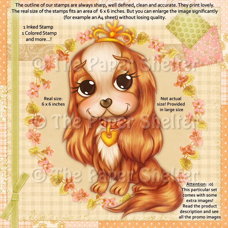 The Most Adorable Cavalier - Digital Stamp - Click Image to Close