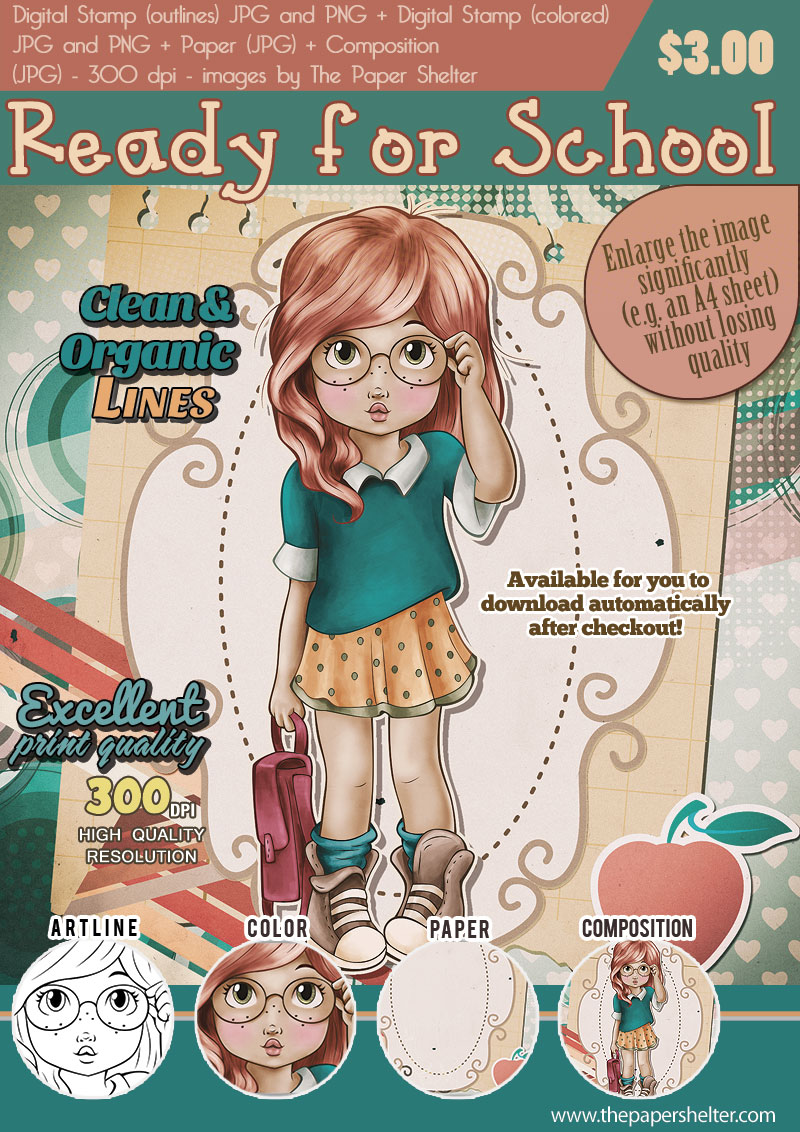 Ready for School - Digital Stamp - Click Image to Close