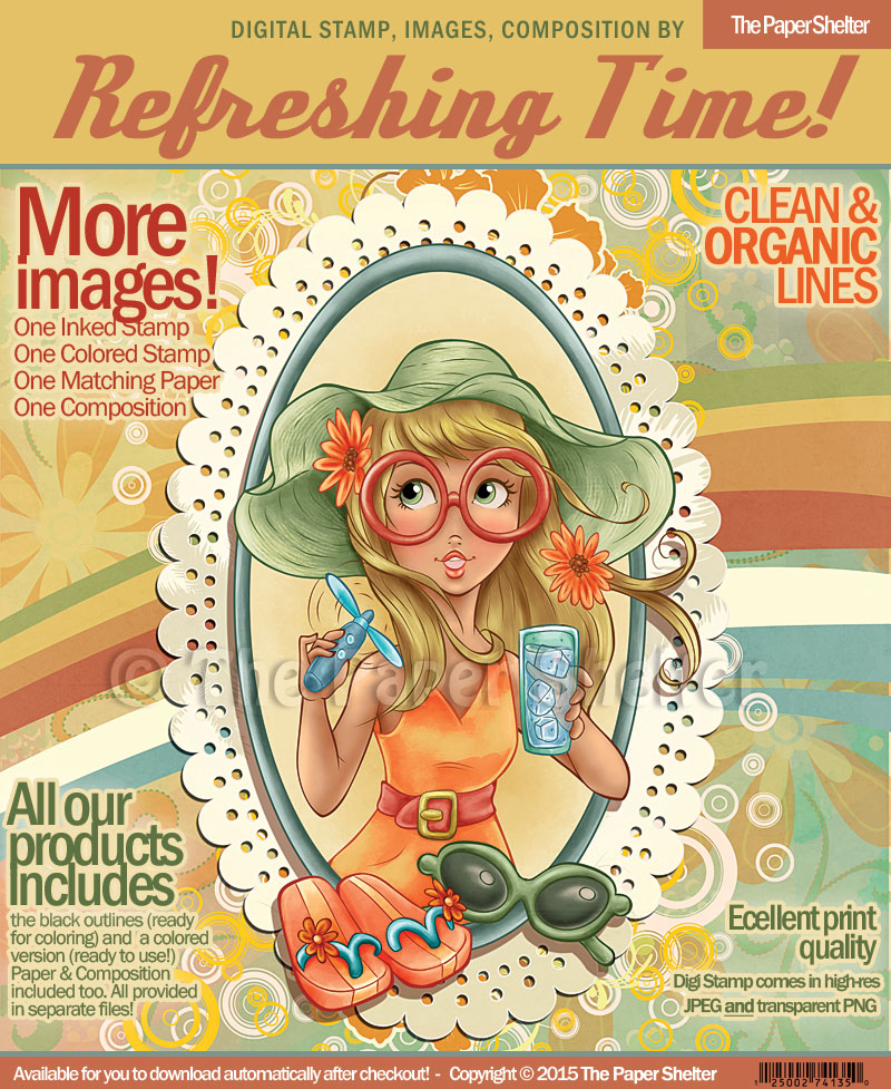 Refreshing Time! - Digital Stamp - Click Image to Close