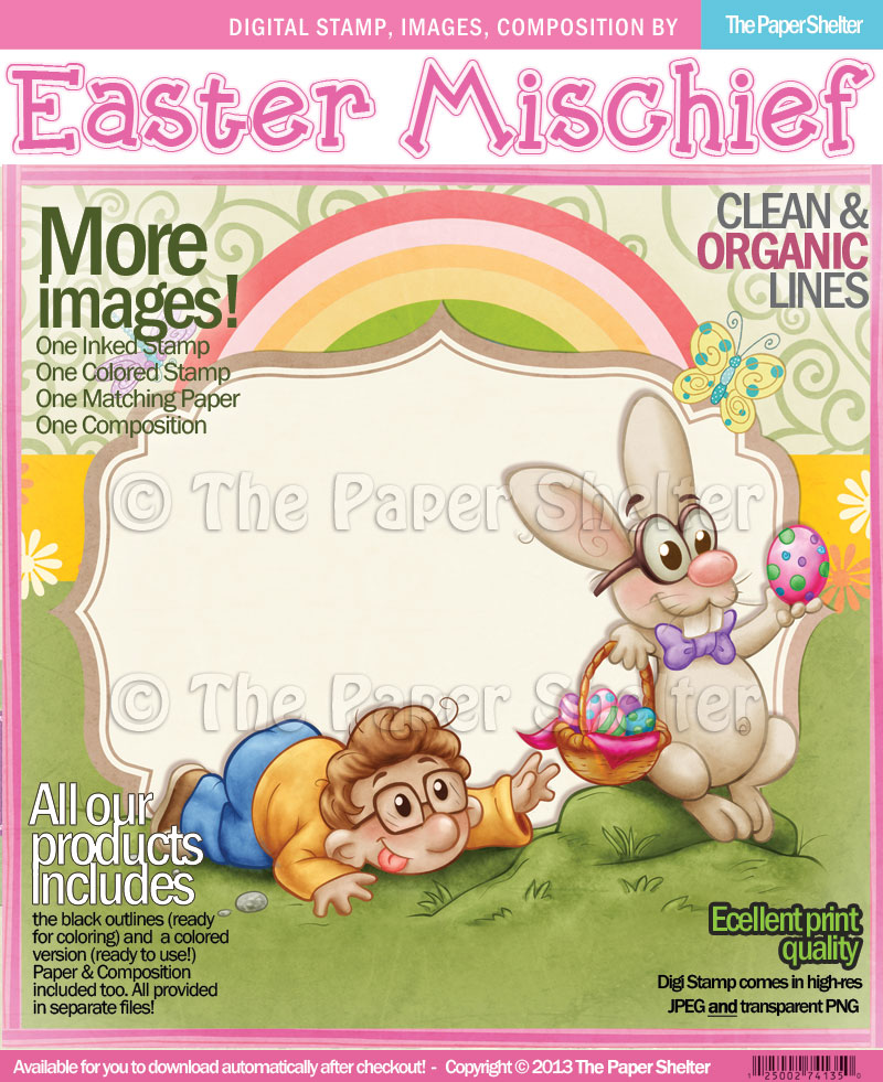 Easter Mischief - Digital Stamp - Click Image to Close