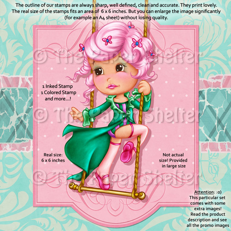 The Beautiful Aerialist - Digital Stamp - Click Image to Close