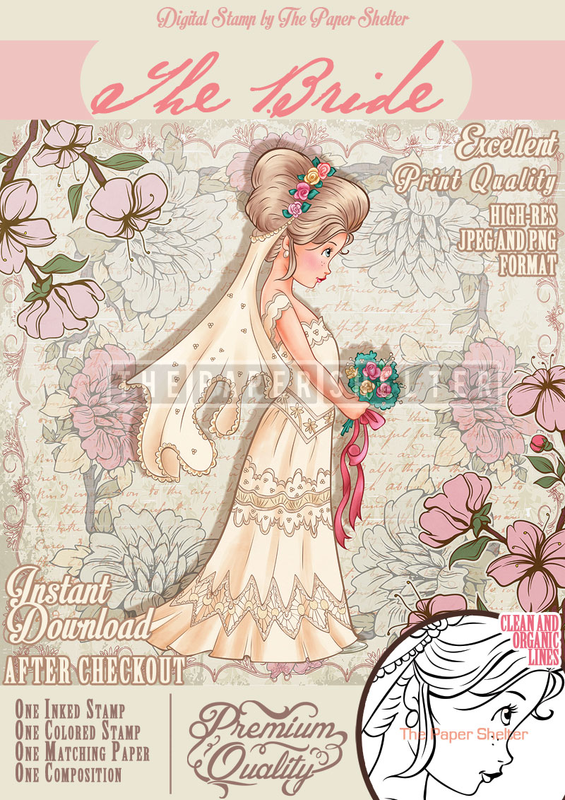 The Bride - Digital Stamp - Click Image to Close