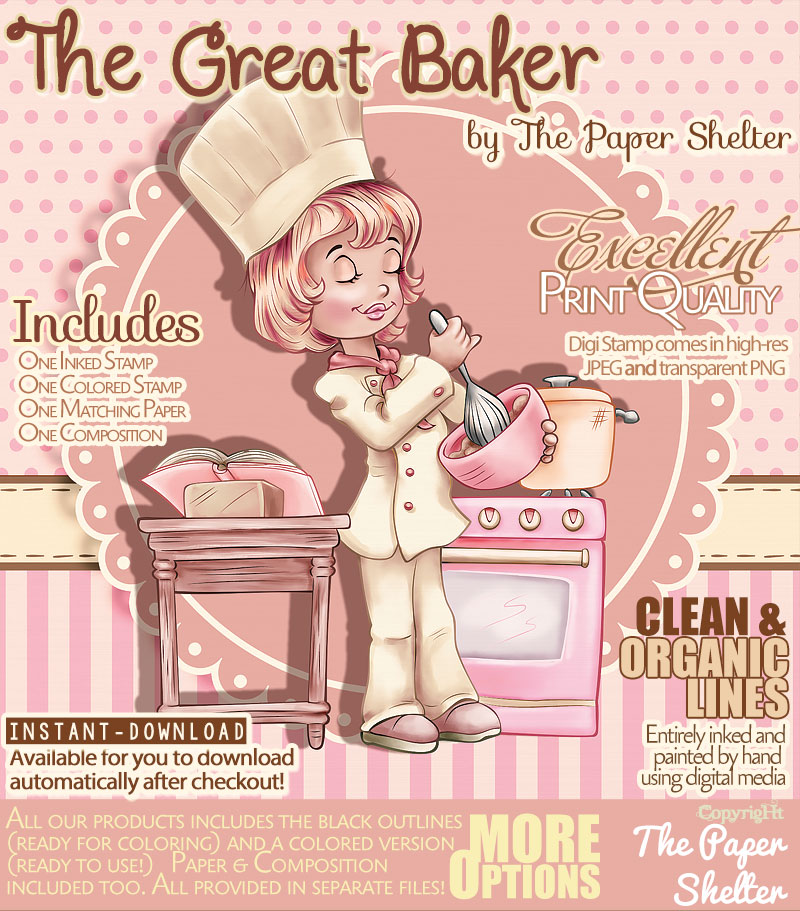 The Great Baker - Digital Stamp - Click Image to Close