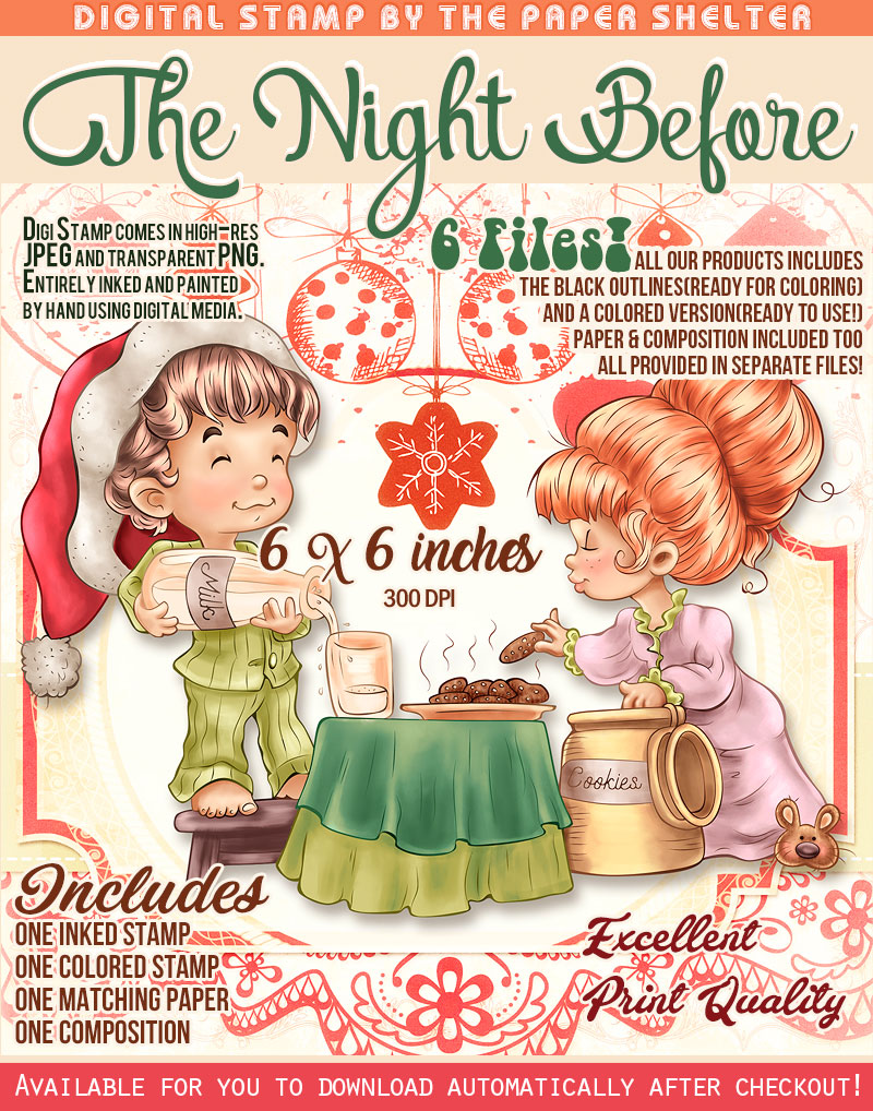 The Night Before - Digital Stamp - Click Image to Close