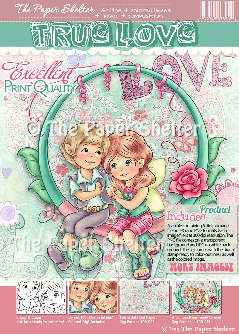 True Love - Digital Stamp - Click Image to Close
