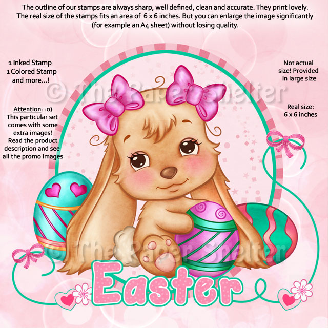 The Most Adorable Easter Bunny - Digital Stamp