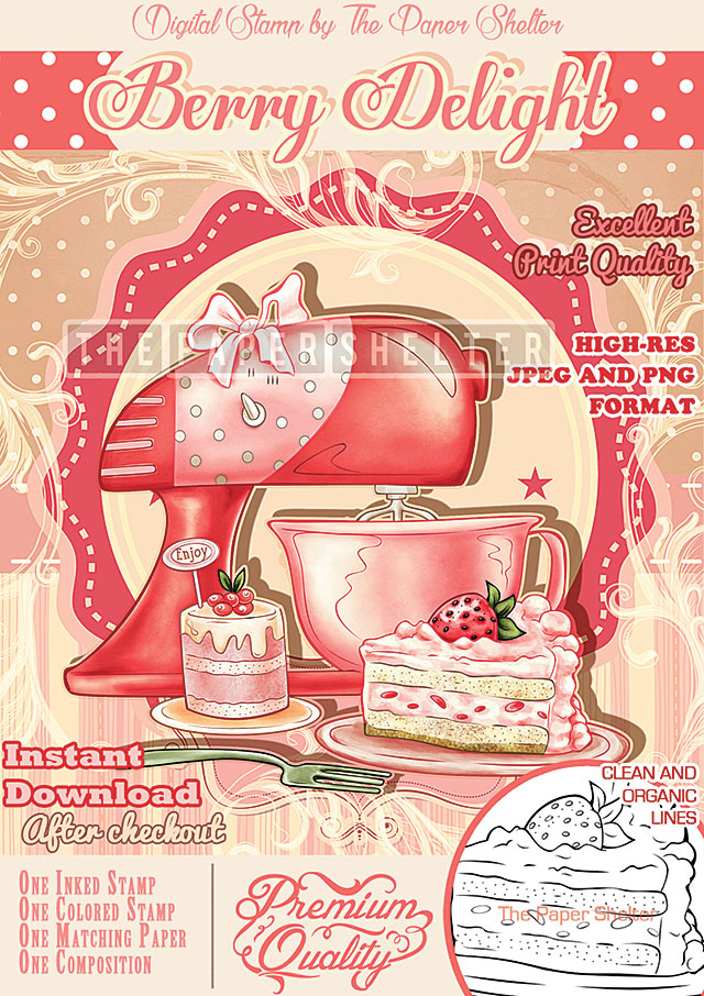 Berry Delight - Digital Stamp