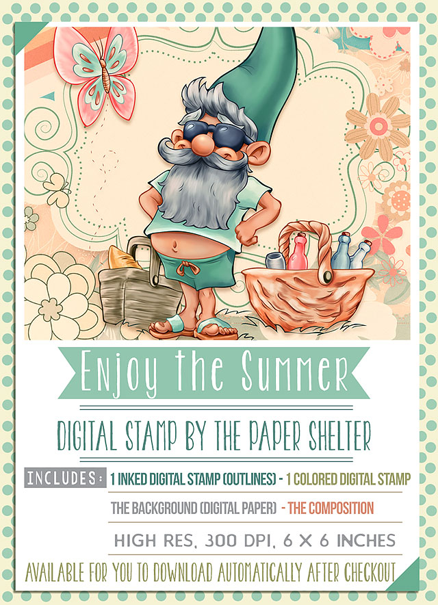 Enjoy the Summer! - Digital Stamp