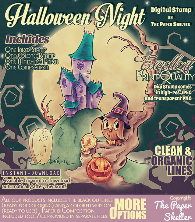 Halloween Night - Digital Stamp