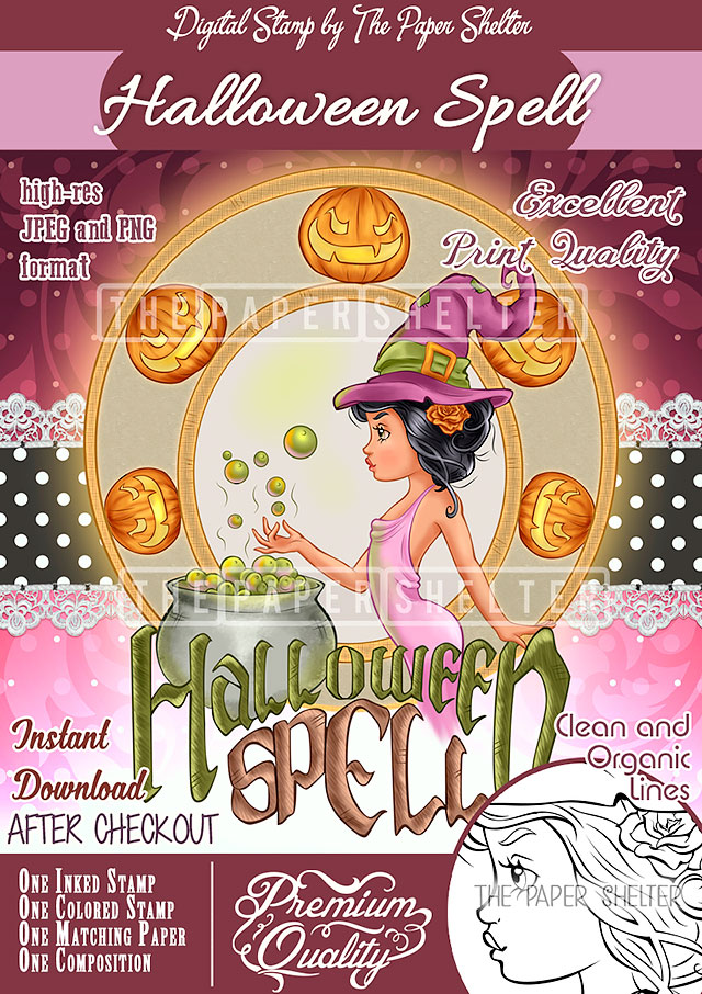 Halloween Spell - Digital Stamp