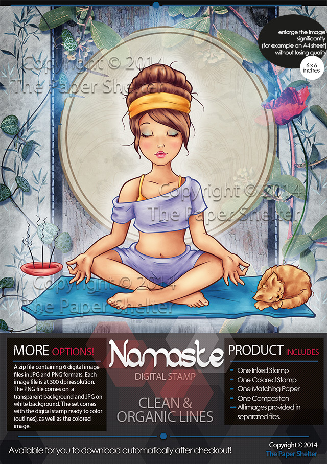 Namaste - Digital Stamp