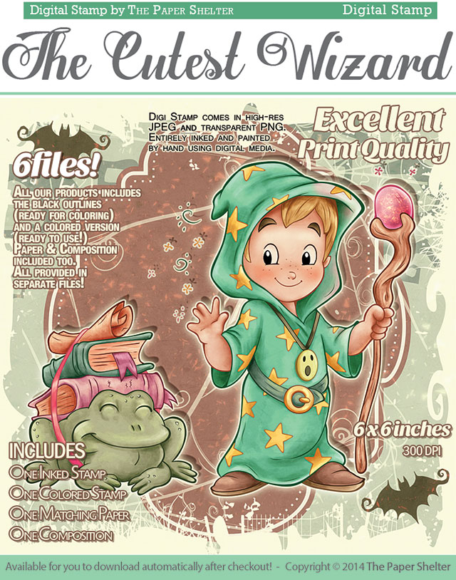 The Cutest Wizard - Digital Stamp