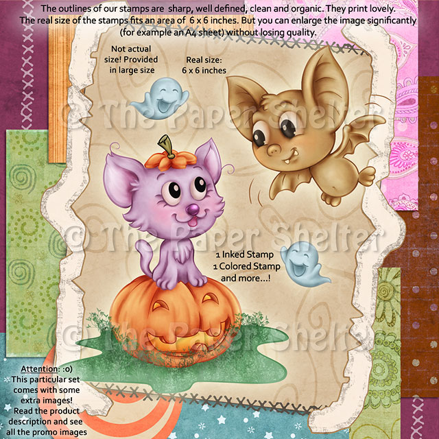Too Cute to Spook - Digital Stamp