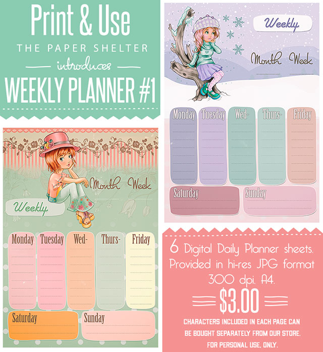 Weekly Planner 01 - Printable Kit