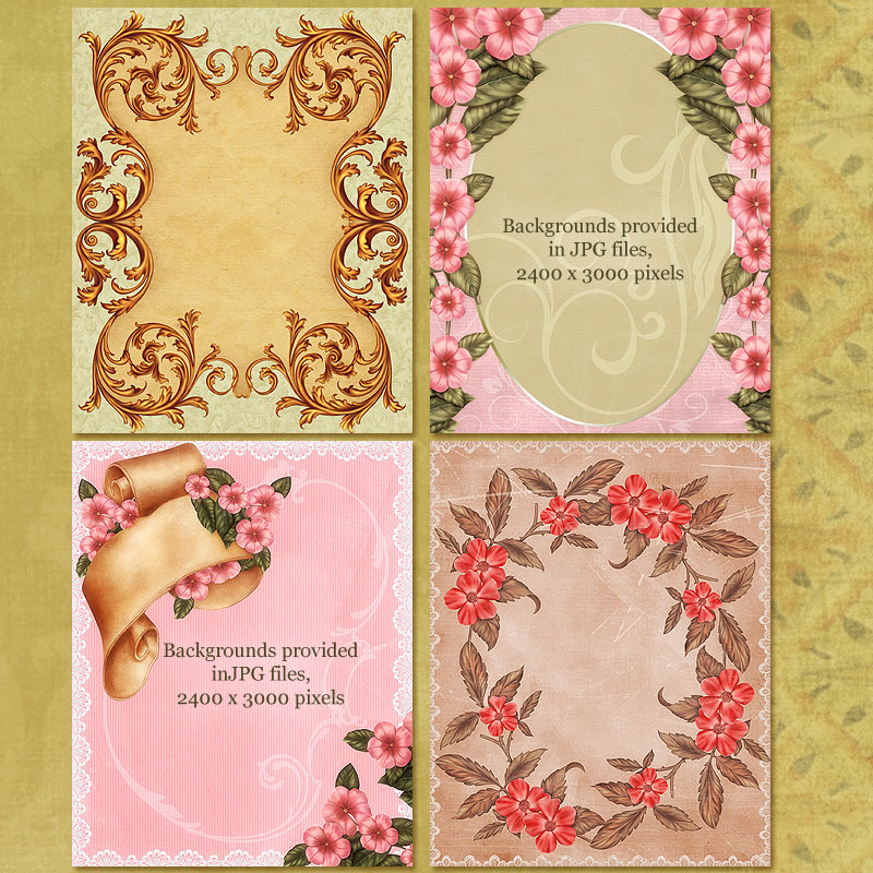 Romanza - ornaments, flowers and romantic papers - Click Image to Close