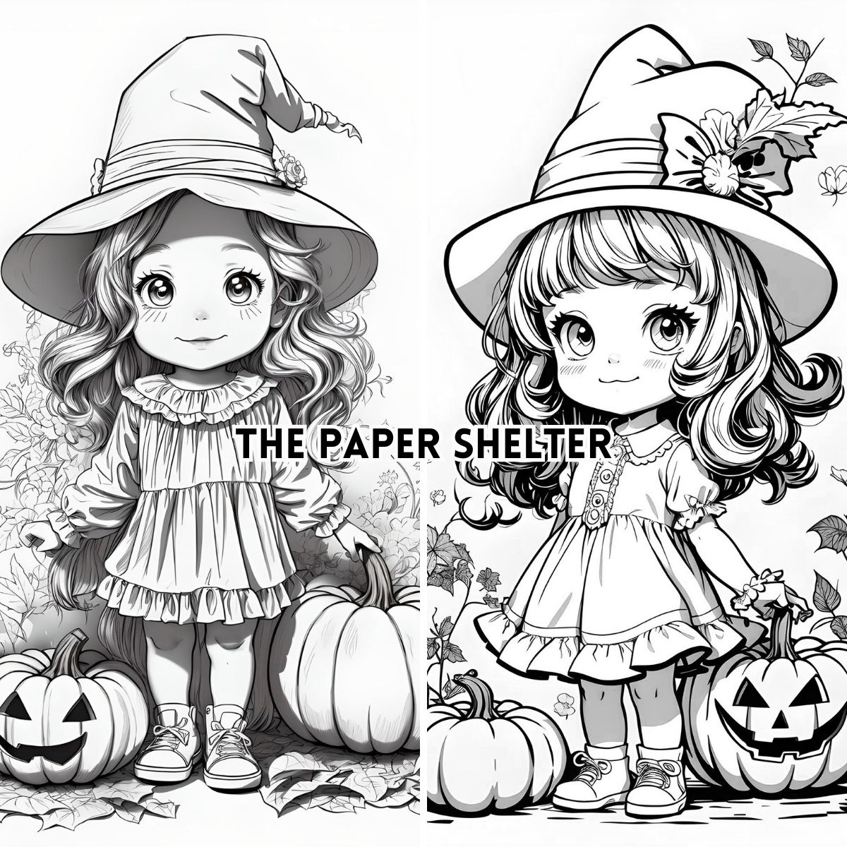 Charming Halloween Cuties - Digital Coloring Book - Click Image to Close