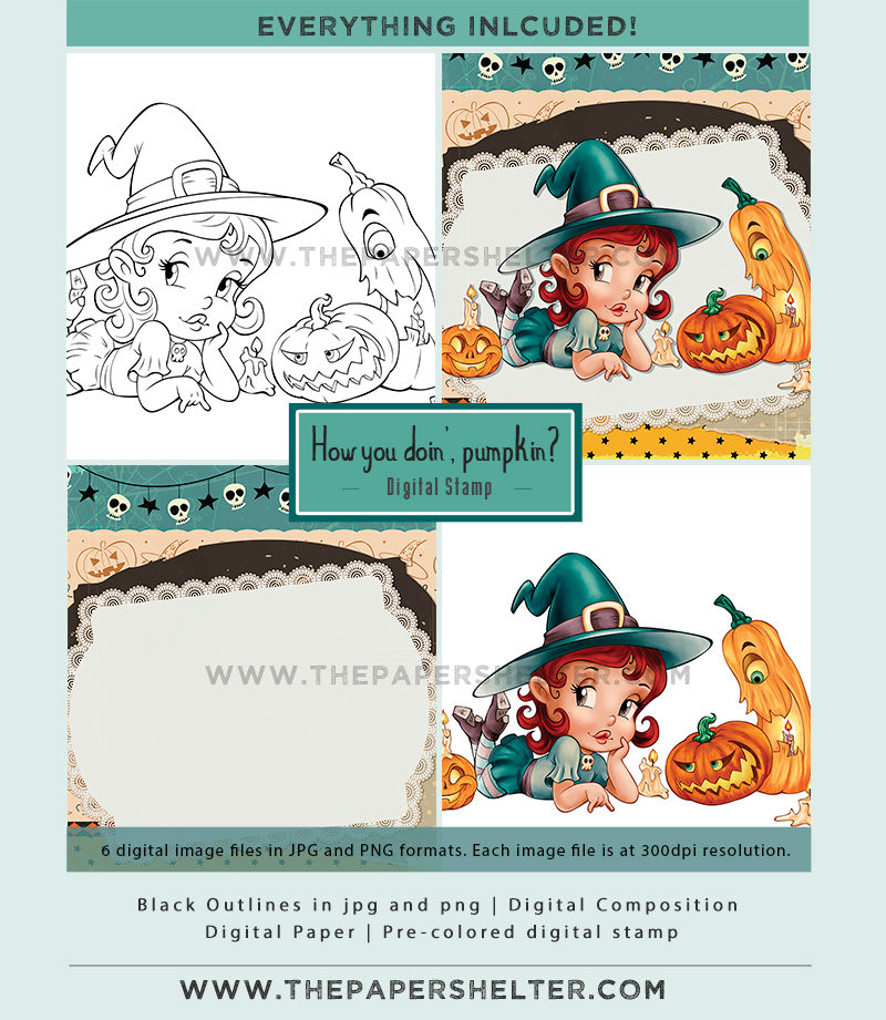 How you doin', pumpkin? - Digital Stamp - Click Image to Close
