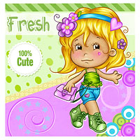 100 % Cute!! - Digital Stamp - Click Image to Close