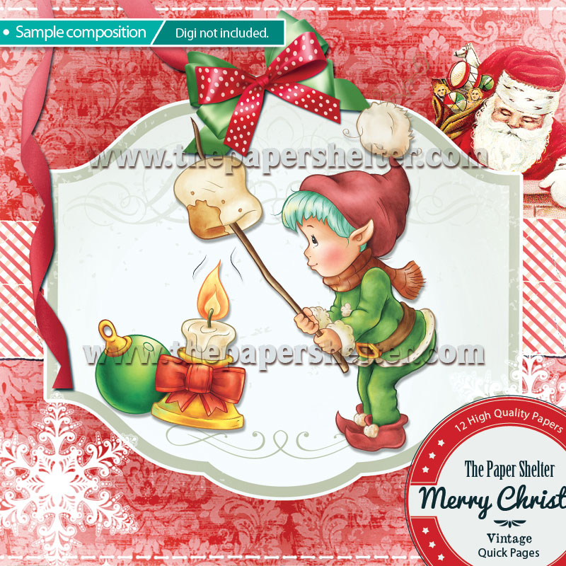 Merry Christmas Vintage Quick Pages - Click Image to Close