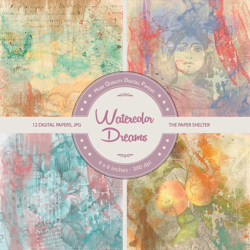Watercolor Dreams - Paper Pack - Click Image to Close
