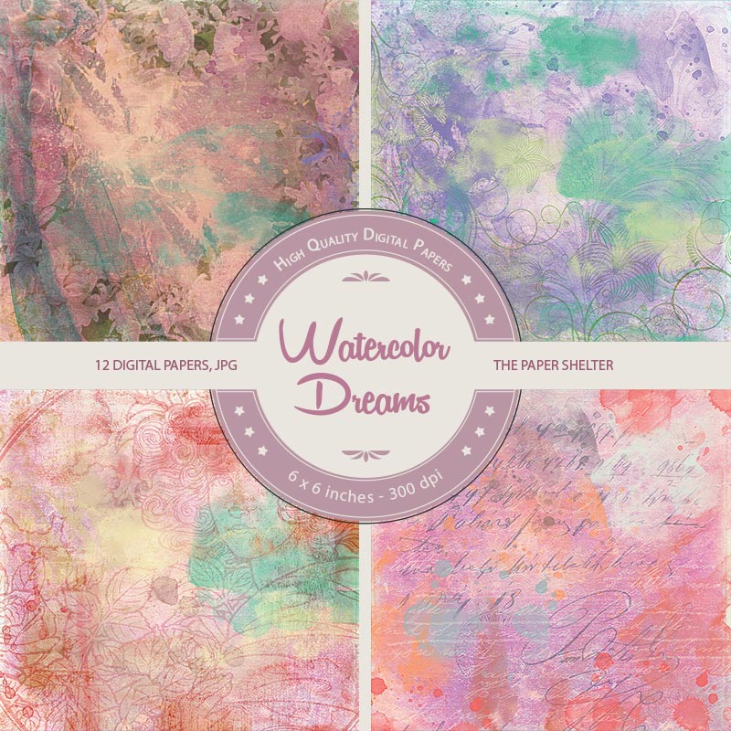 Watercolor Dreams - Paper Pack - Click Image to Close