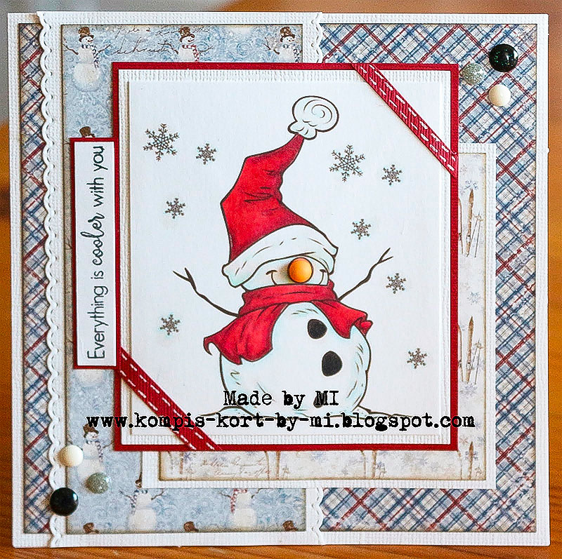 A Cheerful Snowman - Digital Stamp