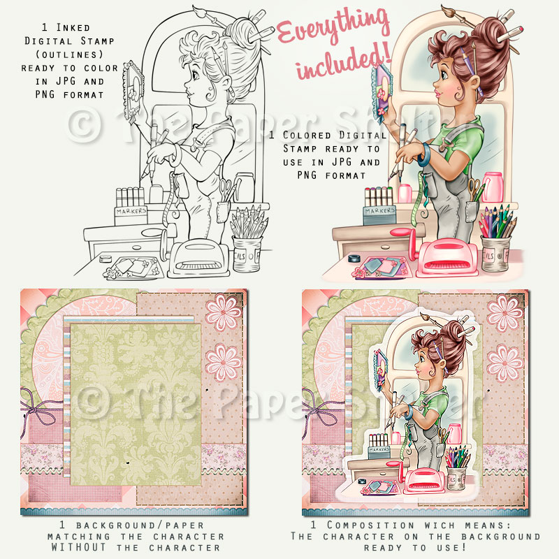 A Papercraft Fun - Digital Stamp