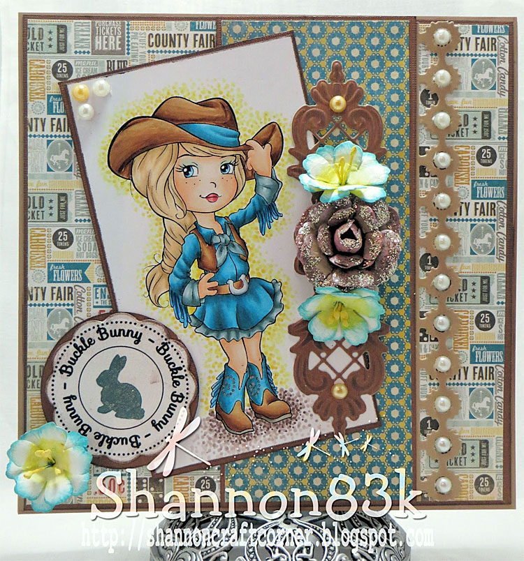 Adorable Cowgirl - Digital Stamp - Click Image to Close