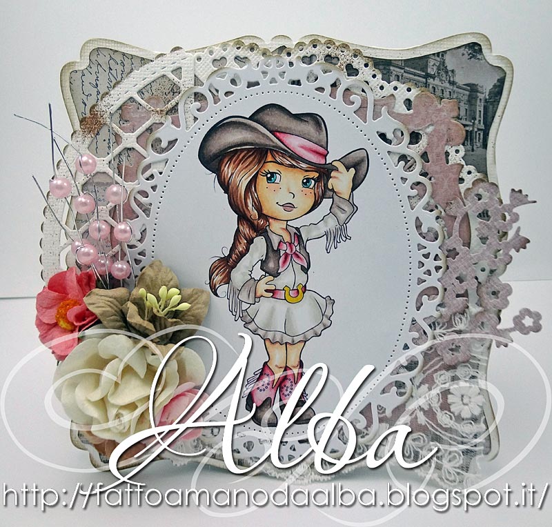 Adorable Cowgirl - Digital Stamp - Click Image to Close