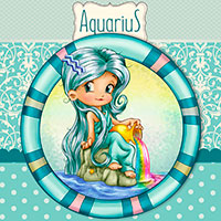 Aquarius - Digital Stamp