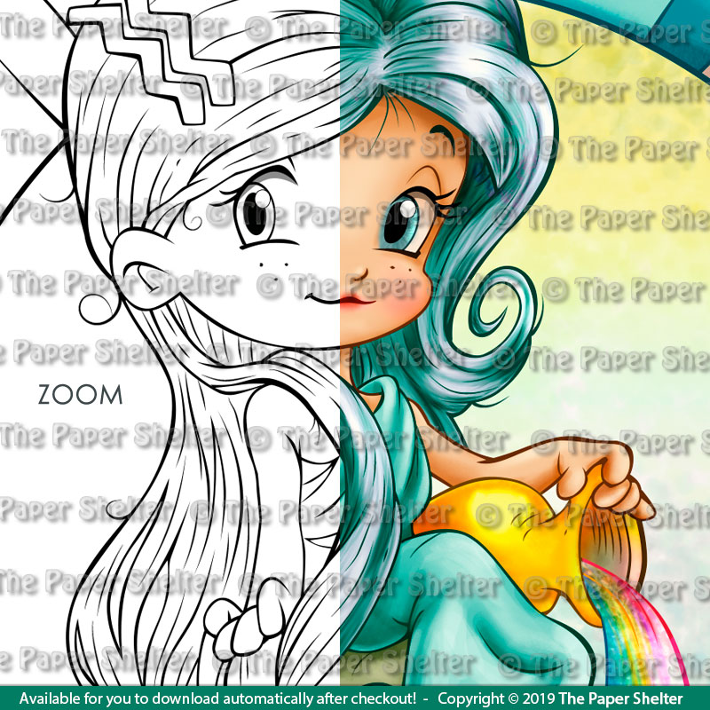 Aquarius - Digital Stamp - Click Image to Close