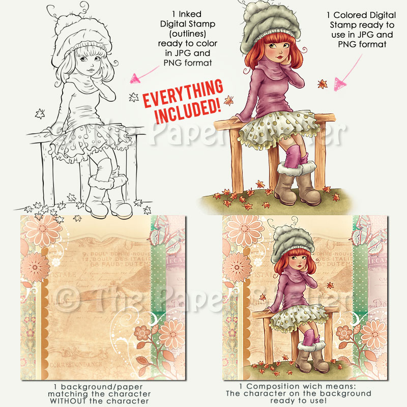 Autumn Attitude - Digital Stamp - Click Image to Close