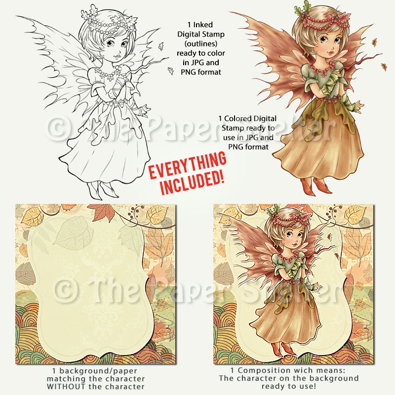 Autumn Enchantment - Digital Stamp - Click Image to Close