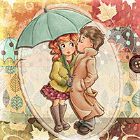 Autumn Love - Digital Stamp