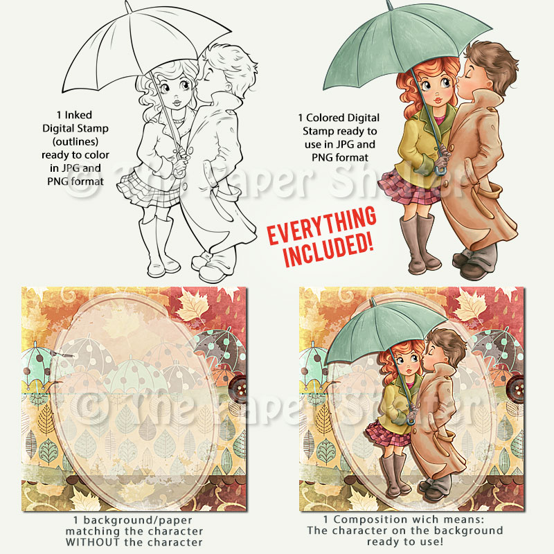 Autumn Love - Digital Stamp - Click Image to Close