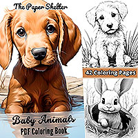 Baby Animals - Digital Coloring Book