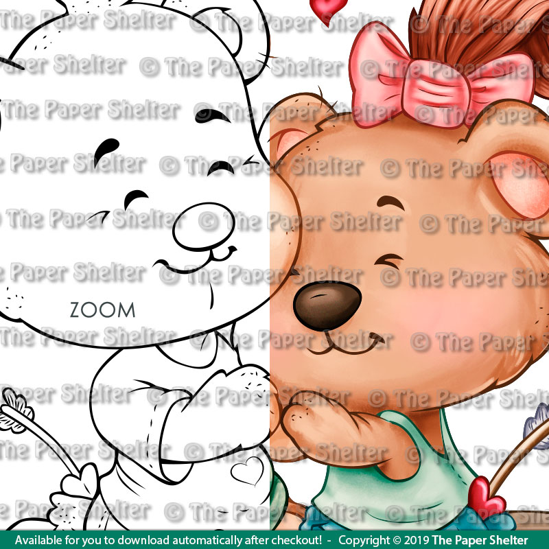 Bear Hug - Digital Stamp - Click Image to Close