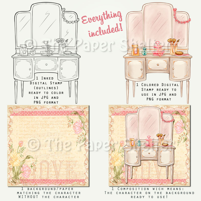 Bella Vanity Set - Digital Stamp