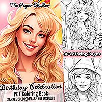 Birthday Celebration - Digital Coloring Book