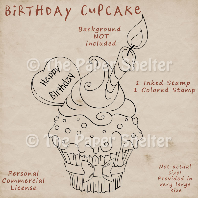 Birthday Cupcake - Click Image to Close