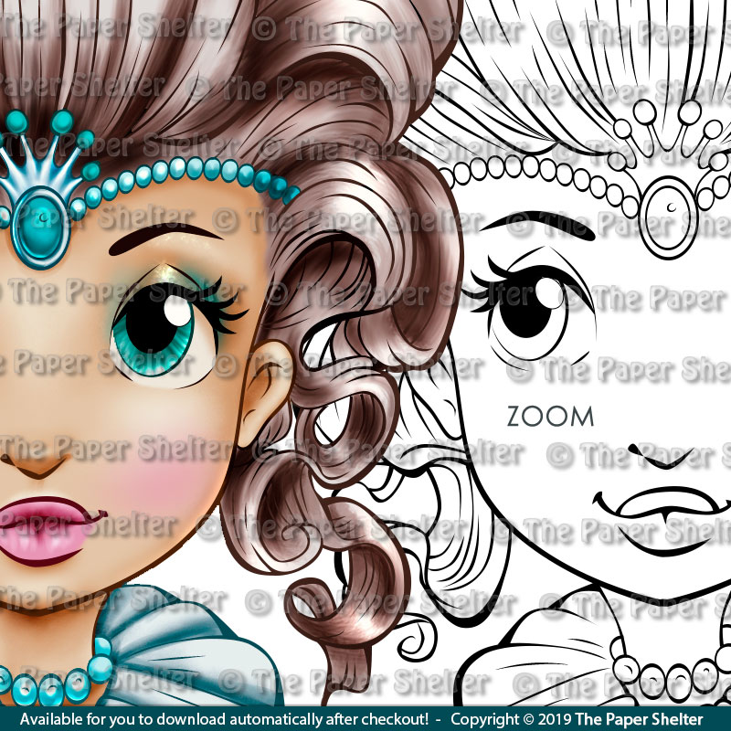 Blue Marquise - Digital Stamp - Click Image to Close