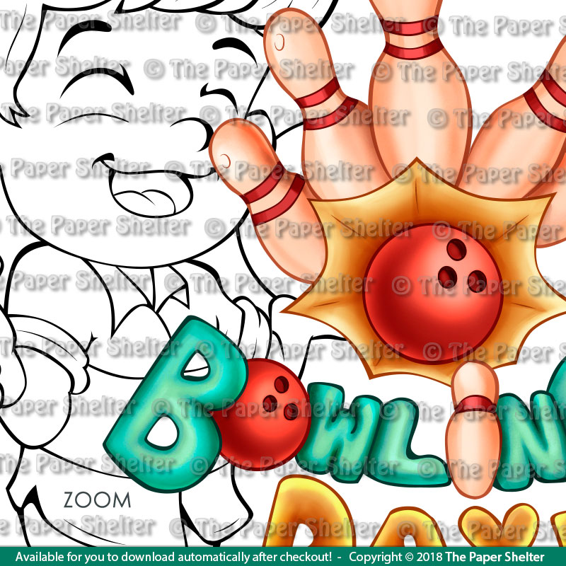 Bowling Day! - Digital Stamp