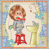 Brush your Teeth - Digital Stamp